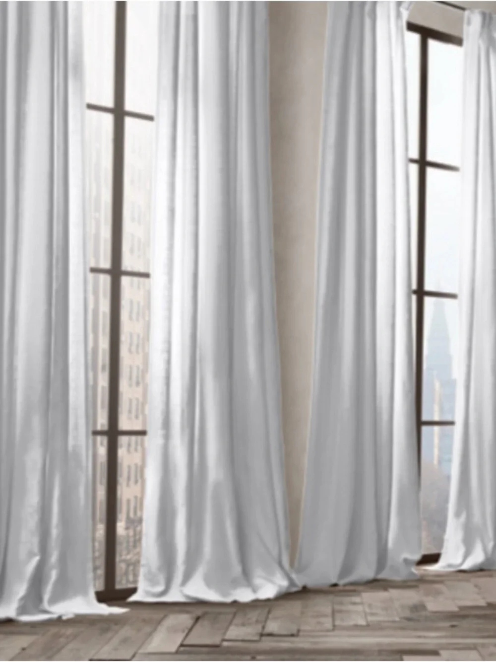 Restoration Hardware White Sheer Drapes - Soft Window Panels. 2 curtains/pair.